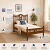 Nilaya Sheesham Wood Single Size Non Storage Bed in Provincial Teak Finish