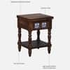 Nilaya Sheesham Wood Bedside Table in Provincial Teak Finish with Drawer