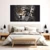 The Castle Decor Radha Krishna Wall Painting Wooden Framed Digital Painting 27x48 Inch (Style 2)