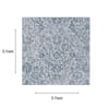 Neulooms Handloom Knotted Reversible Flatweave Square Rug Blue or Ivory 5x5