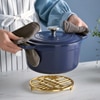 Metalsmith Geometric Metal Trivet Gold Heat Resistant Table Protector