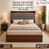 AIAN Cecil King Size Storage Bed with Drawers Walnut