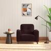 Verona Premium 1 Seater Fabric Sofa in Deep Plum Velvet Colour