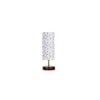 Koda Multicolor cotton table lamp with brown wood base