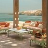 Dastoori Stainless Steel Outdoor Coffee Table in Beige Colour