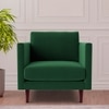 Tharoli Velvet 1 Seater Sofa in Green Colour