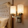 Eliante Modern Wall Lights Mild Steel & Glass Material Antique & White Finish