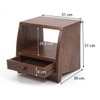 Siesta Solid Wood Bedside Table in Teak Finish
