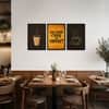 The Castle Decor Chai Coffee Kitchen Wall Art Set of 3 12x18 Inch