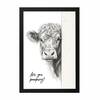 The Castle Decor Funny Highland Cow Are You Pooping Wall Art 8x12 Inch