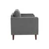 Bruch Boucle Fabric Arm Chair in Grey Colour