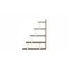 Wolabey Engineered Wood Ladder Style Bookshelf in Brown Maple & White