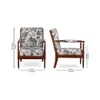 Silas Solid Wood Accent Chair in Brown Colour