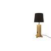 Rocket Beige Wooden Table Lamp with Black Fabric Lampshade
