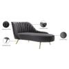 Tiberius Velvet Chaise Lounger in Navy Blue Colour