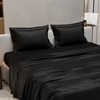 Stoa Paris Double Bedsheet with 2 Pillow Covers sheet with Midnight Black
