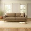 Airy 2 Seater Sofa In Leatherette Beige Color