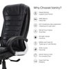 Ettorez Vanity Hb Premium Leatherette Chair In Black Colour