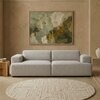 Comforthaven Wood 2 Seater With Upholstery Non Storage Sofa In Grey Colour