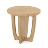 Kaya Solid Wood Side Table in Oak Finish