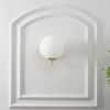 Moon Shine Brass and Frosted White Wall Light