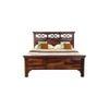 Aarohi Solid Wood Queen Size Non Storage Bed In Provincial Teak Finish