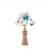 Devansh Multicolor Cotton Table Lamp With Wood Natural Base (10X18 Inches)-38