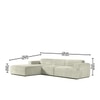Sophisticated Wood Right Aligned 3-Seater With Upholstery Non Storage Sofa In White Colour