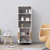 Hexa Engineered Wood Bookshelf Wooden Multipurpose Storage Rack in Frosty White Colour