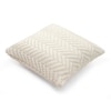 Elsa Ivory Cotton Knitted Cushion Cover 16X16  Inches