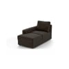 Apollo Sofa (Colour : Chocolate, Cushion : Soft, Seating Capacity : Left Aligned 2 Seater + Left Aligned Chaise + Ottoman)