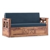 Bram 3 Seater Pull Out Sofa cum Bed In Delft Blue Colour