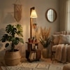 Henry Beige Jute Floor Lamp with Beige Jute Base