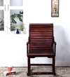 Rajasthani Solid Wood Rocking Chair in Mahogany Colour