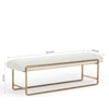 Aeris Metal Bench in White Finish