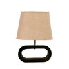 Devansh Beige Jute Table Lamp With Wood Black Base -9
