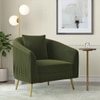 Aiden Lounge Chair in Deep Olive Velvet Colour