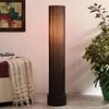 Chad Black Cotton Shade Floor Lamp