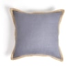 Smokey Jute Border Cushion Cover