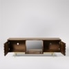 Katana Large Solid Wood Media Unit in Brown Colour