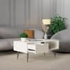Hexa Engineered Wood Coffee Table With 1 Drawer In Frosty White