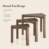 Clapton Nested Table Set of 3 in Finish Danish Walnut