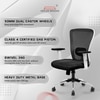 Kepler Brooks Mid Back Office Chair | 2 Years Warranty | Chair for Office Work at Home, Ergonomic Chair, Diwali Gifts, 2D Adjustable Arms, Headrest & Lumbar Support, Multi Synchro Lock (Zeus, White)