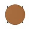 Doe Buck Modern Brown Upholstered Counter Height Bar Stool with Black Metal Frame