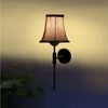 Devansh Metal Wall Mounted Lamp With Beige Jute Shade