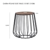Scandinavian Gabbia Round Side Table White Matte Finish