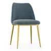 Olivia Accent Chair in Finish Antique Brass and Davos Plus Colour