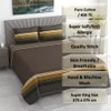 Mustard Geometric 400 Tc Cotton Flat  Super King Size Bedsheet With 2 Pillow Cover