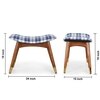 Zuno Blue Checks Seating Stool