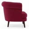 Bardot Lounge Chair in Fuschia Red Velvet Colour